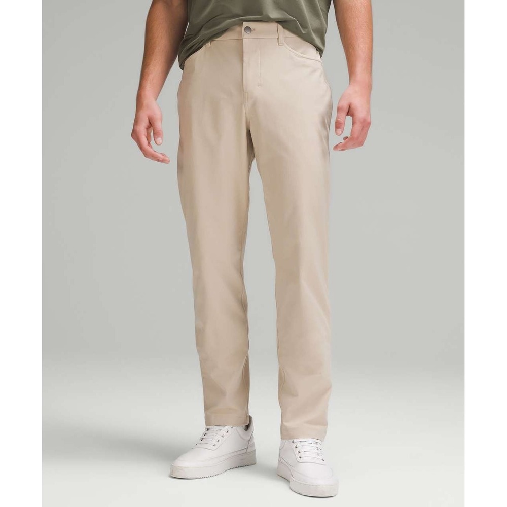 Lululemon ABC Pants Mens 40x29 Beige Classic Fit Commission Performance Stretch